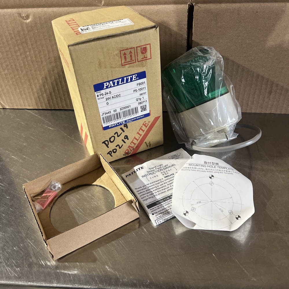 Patlite PS-24-G Signal Light Nos Surplus