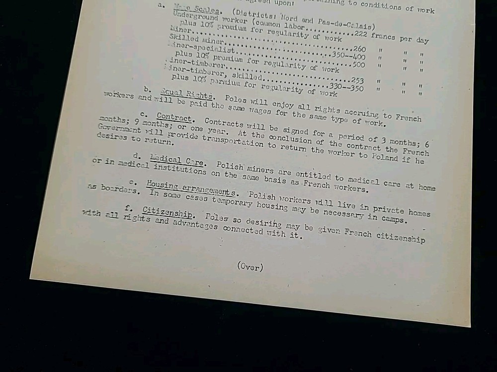 1945 Germany WWII US Army War Military Document Work Programs for Polish Poland