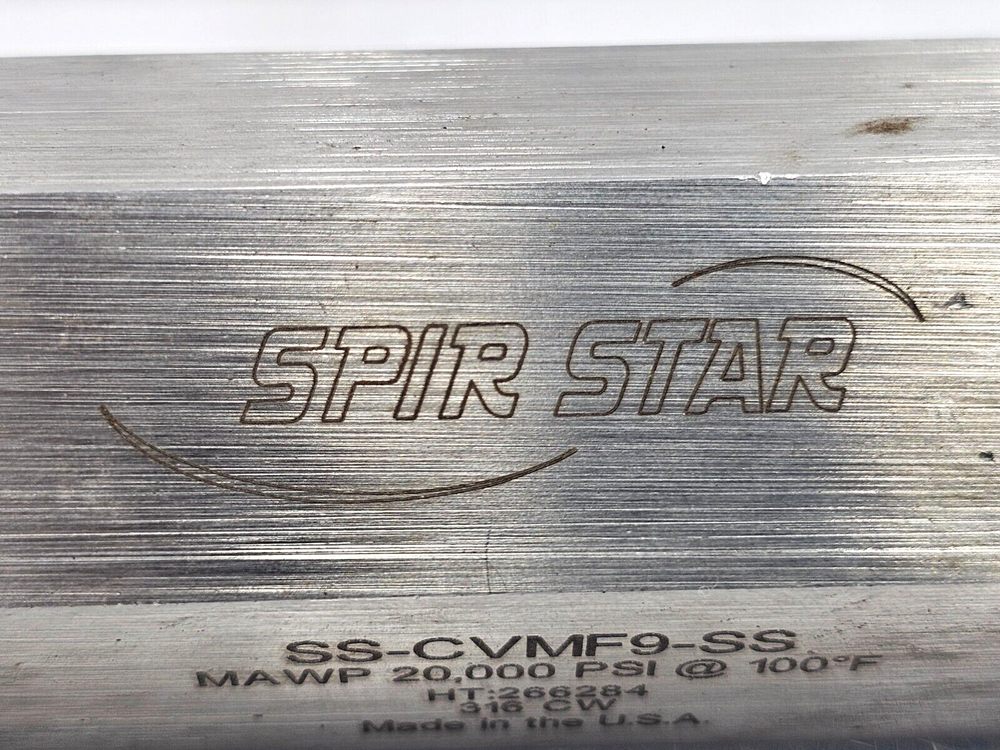 SS-CVMF9-SS CHECK VALVE SPIR STAR 20000PSI
