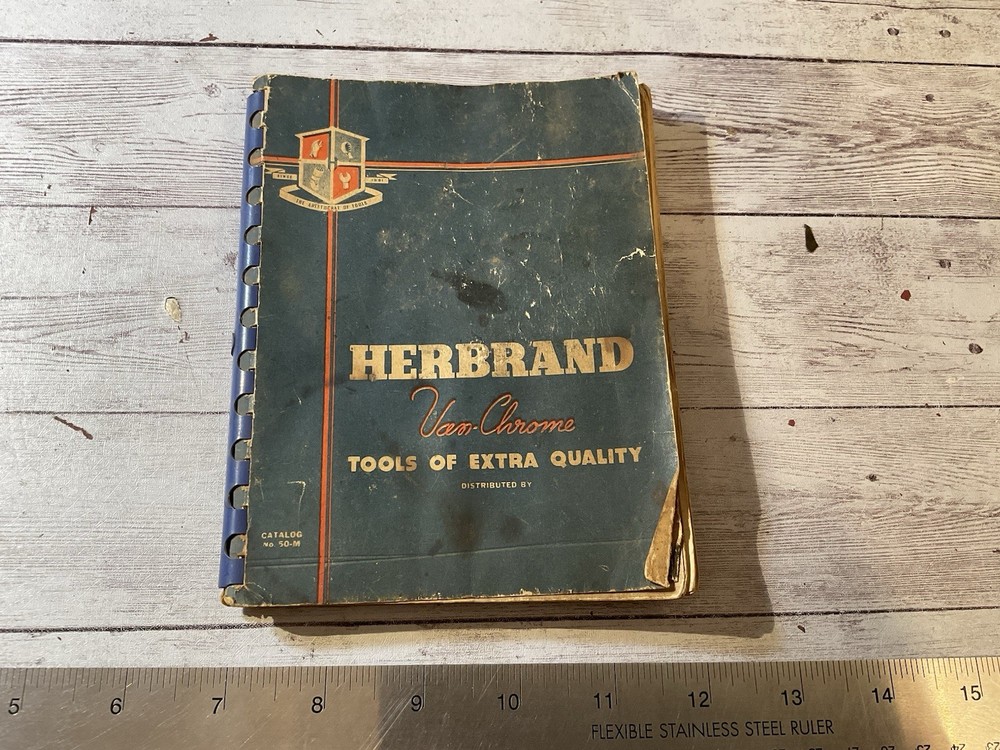 ORIGINAL 1937 HERBRAND VAN CHROME TOOLS CATALOG BOOK