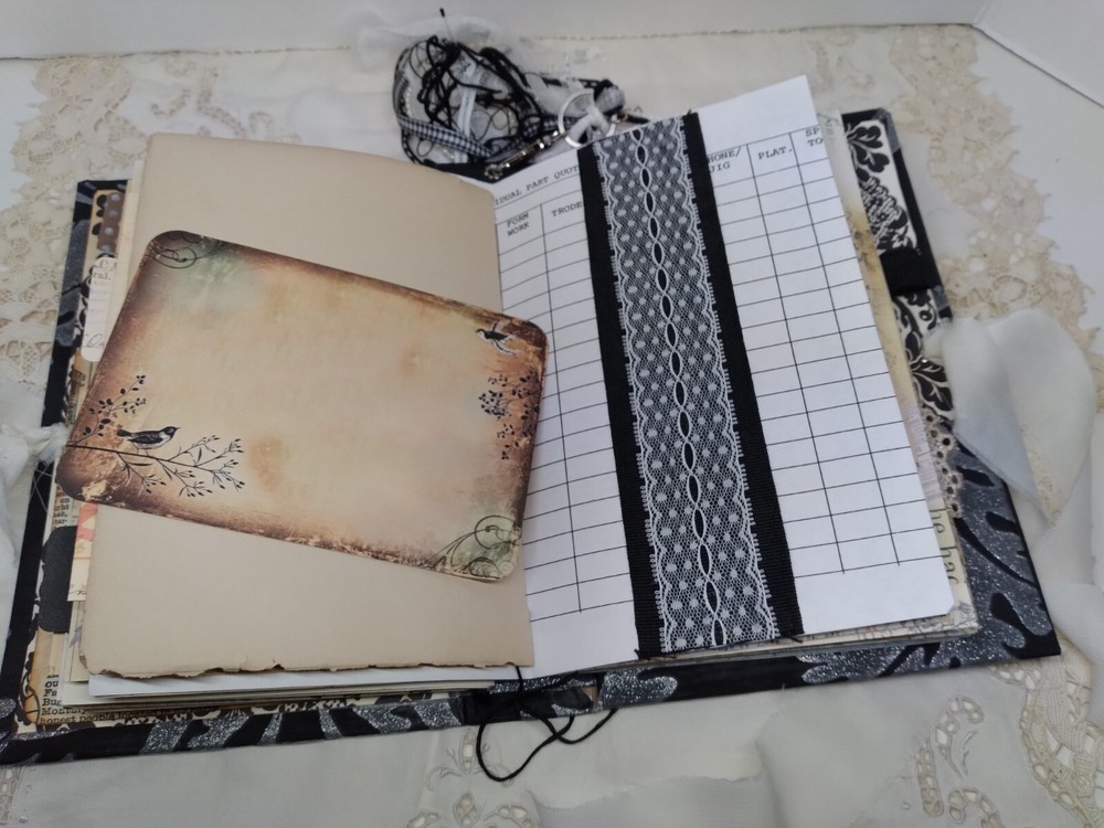 Old World Victorian Handmade Junk Journal Ephemera Interactive Keepsake Dangle