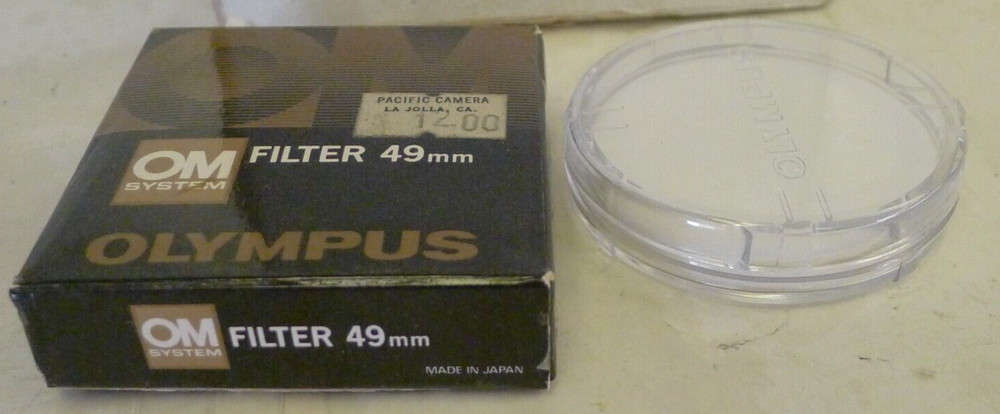 Olympus OM System 49mm Filter Skylight 1A Original Box & Case - NO FILTER