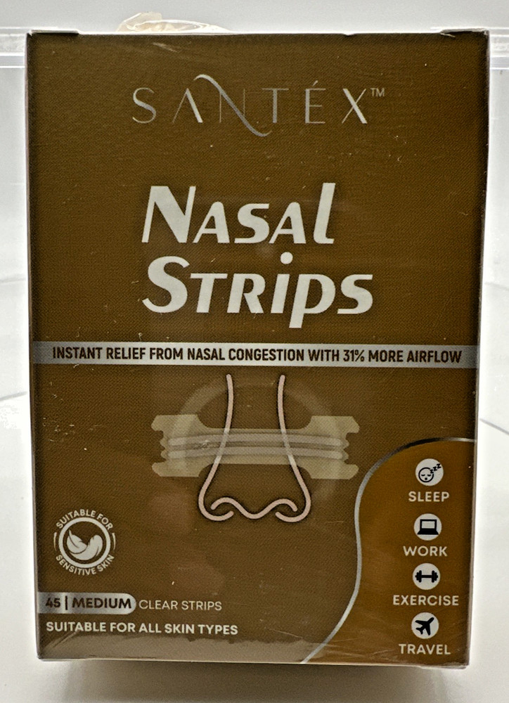Santex Clear Nasal Strips Extra Strength 45ct Medium