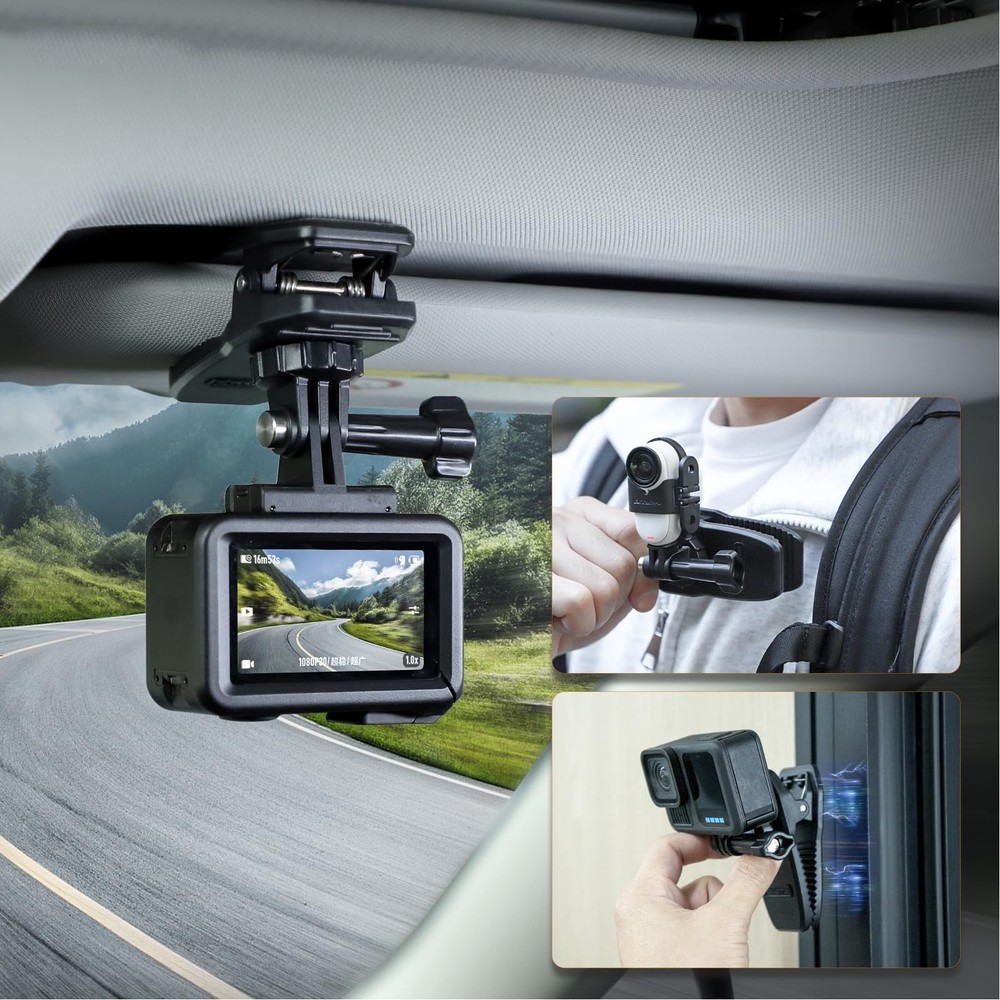 Backpack Clip Mount for DJI Osmo Action 5 Pro Accessories, with 1/4" Adapter...