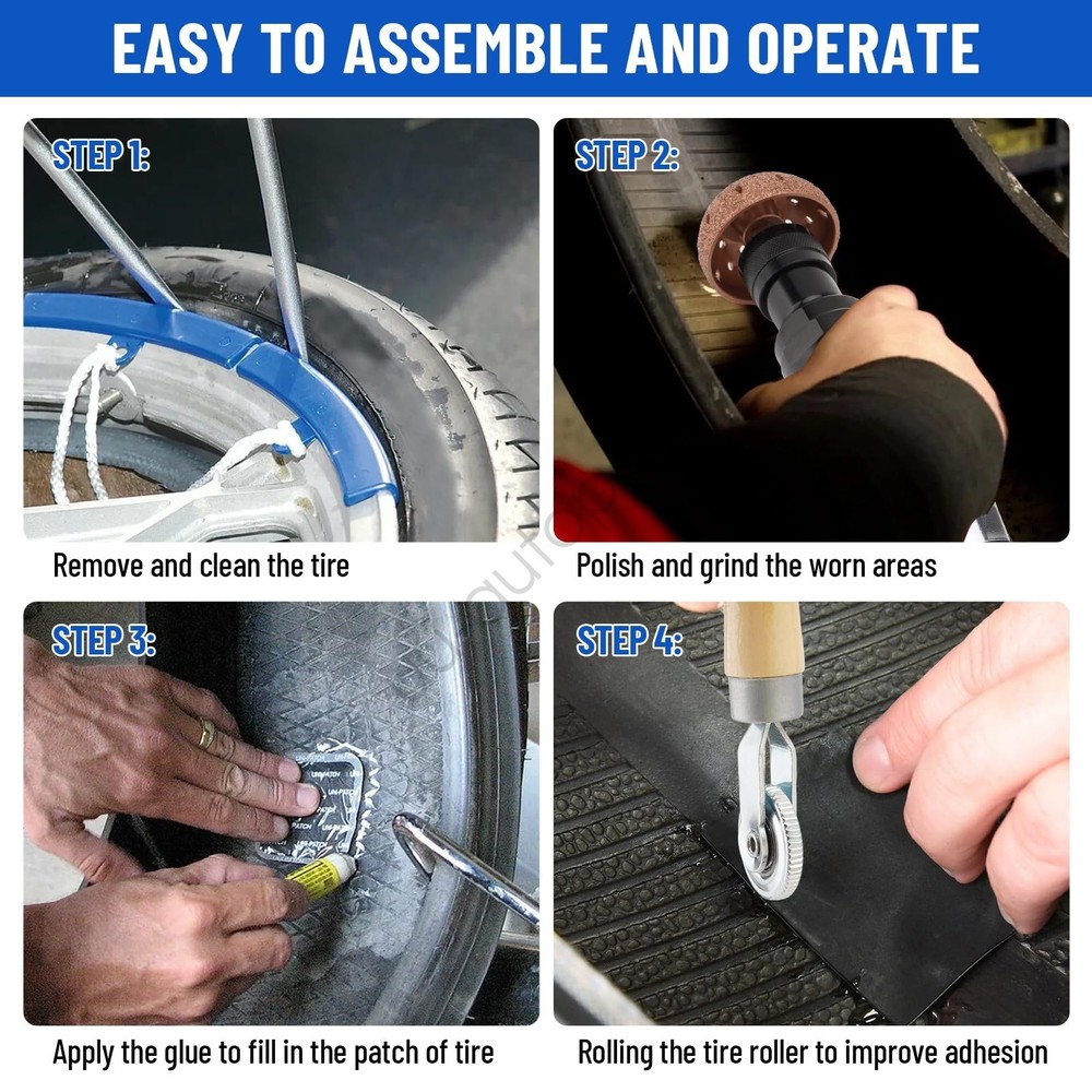2500 RPM Buffer, Scraper, Roller & Long-Lasting Buffing Wheel