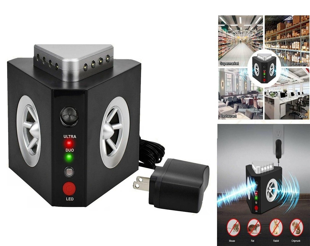 Plug-in Rodent Repeller Mouse Repellent Ultrasonic Mice Electronic Rat Deterrent