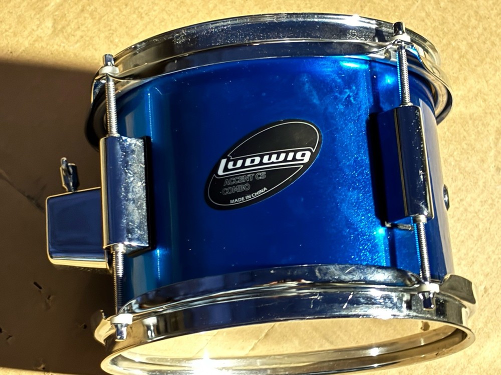 Ludwig Accent CS Combo Blue Drum 8” Tom Drum Junior II