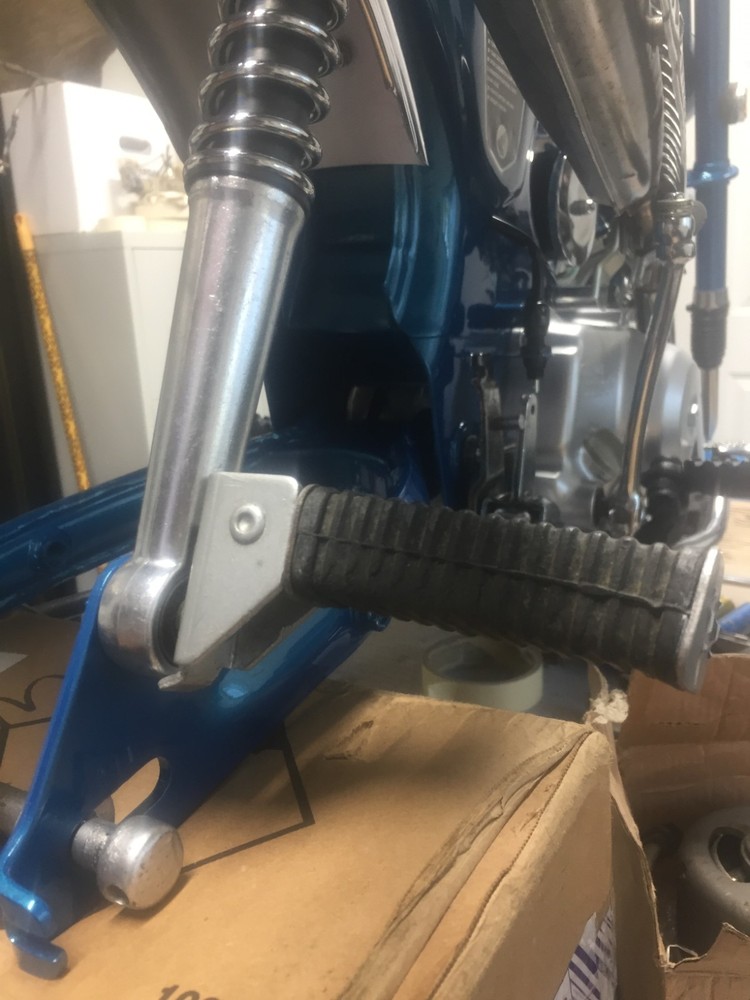 Honda ct70 shock mounted buddy pegs