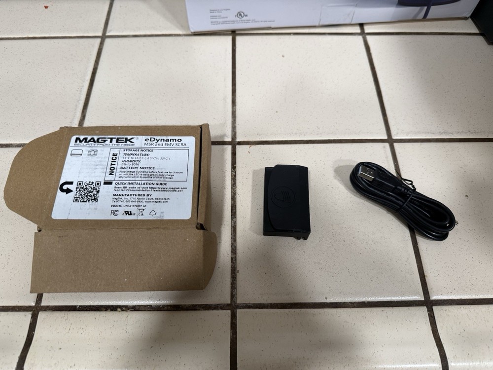 MagTek eDynamo wireless card reader(swipe/tap/insert) with USB Cable