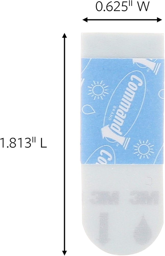 Command Small All Weather Refill Strips [Removable] 16 strips