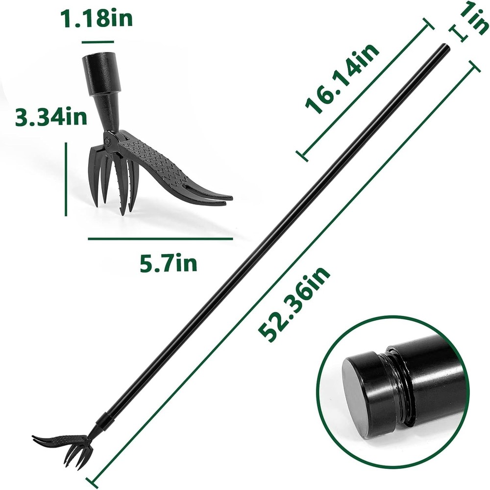 High Hardness Weed Pulling Tool,Manual Stand up Weed Puller Tool Head Replacemen