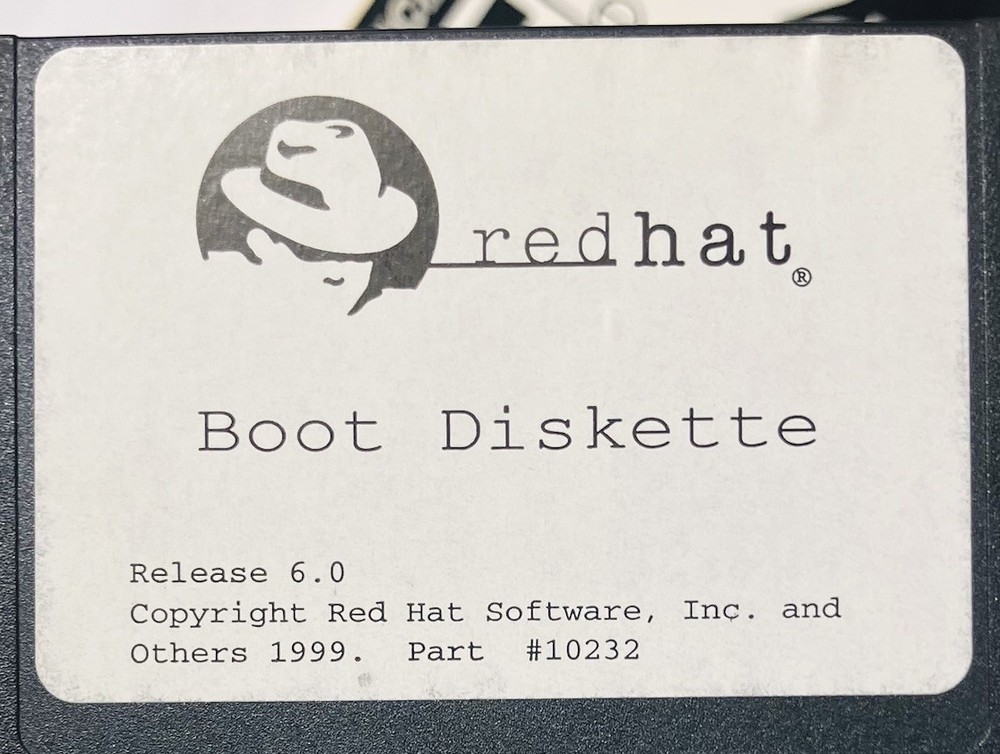 Red Hat Linux 6.0 OS Boot Diskette 3.5” Floppy Disk (1999, PC) Vintage 90s VG