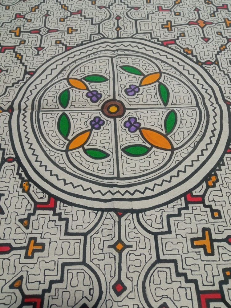 Shipibo Native Painted Kene design Cloth 20.50"x31"