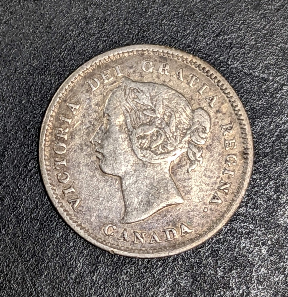 1886 Canada 5 Cent Silver Large 6 Victoria