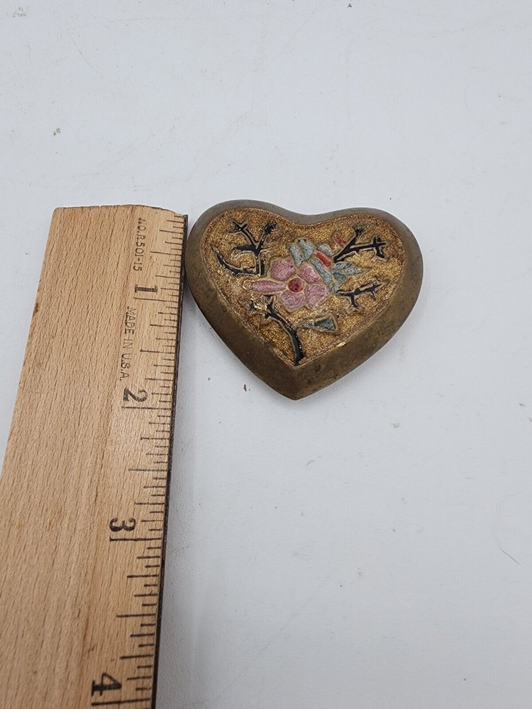 Small Brass heart trinket 2”