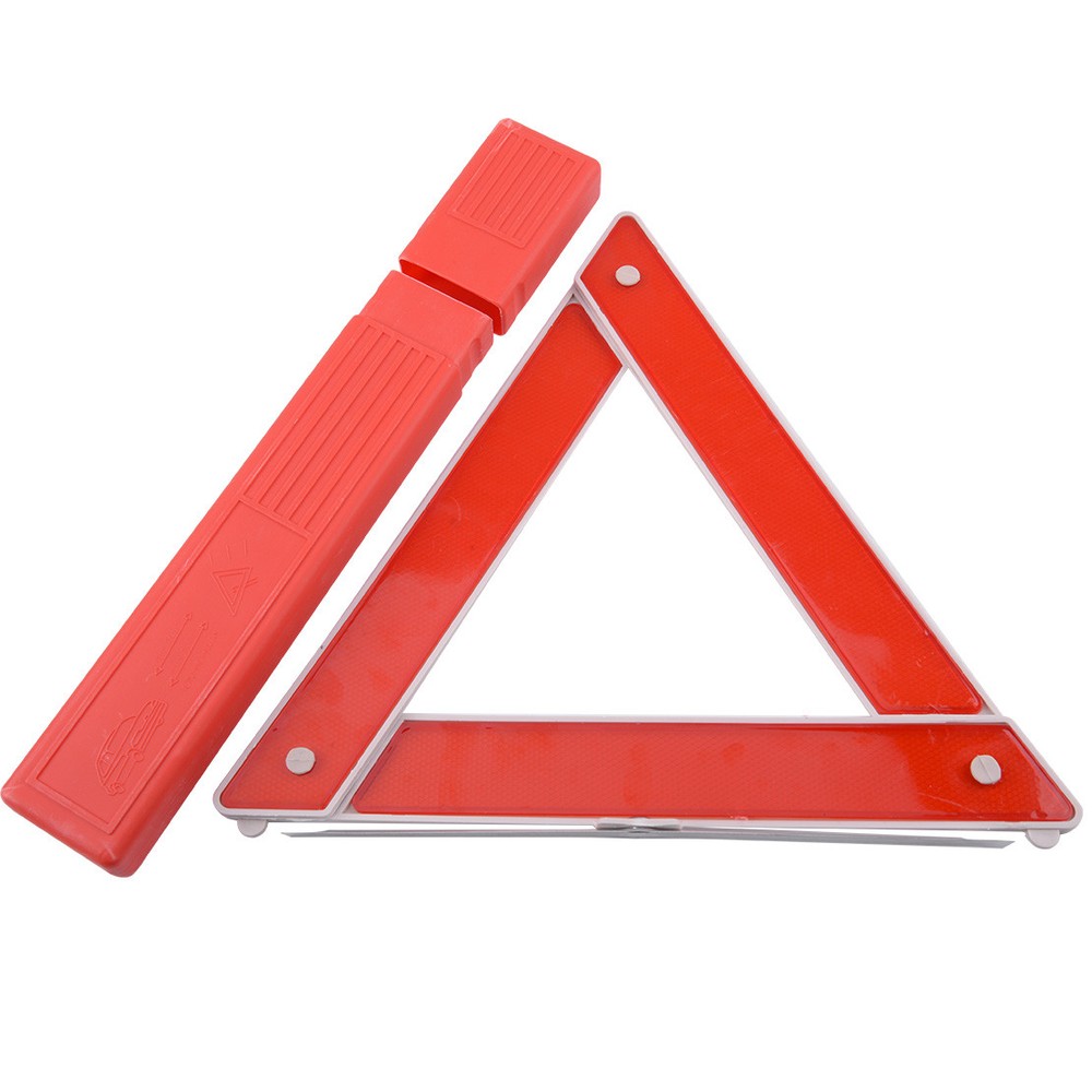 Car Emergency Breakdown Warning Triangle Red Reflective Safety Hazard Travel Set