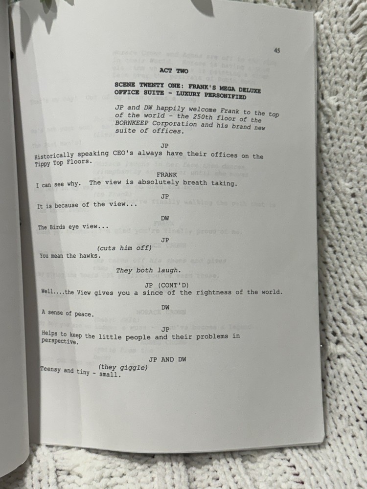 Whistle Blower Musical Script 1st Draft Yvette Freeman Hartley Rare Unproduced