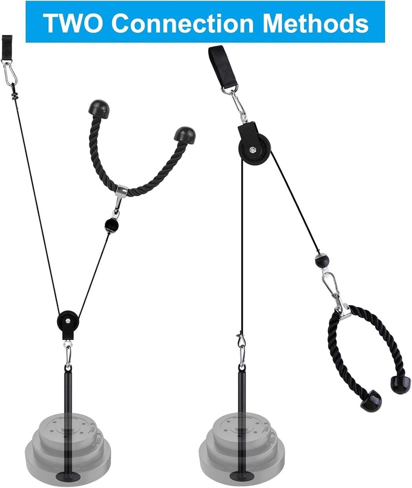 Home Gym Cable Machine Pulley System - Triceps & Biceps