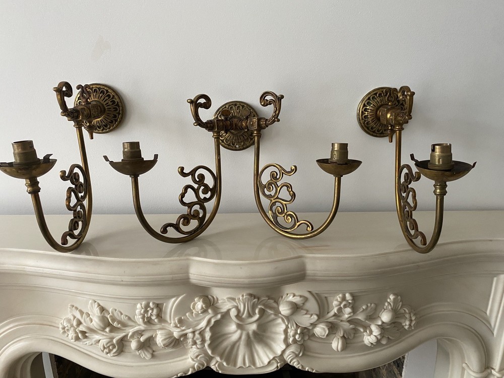 Antique Brass Wall Candle Sconces