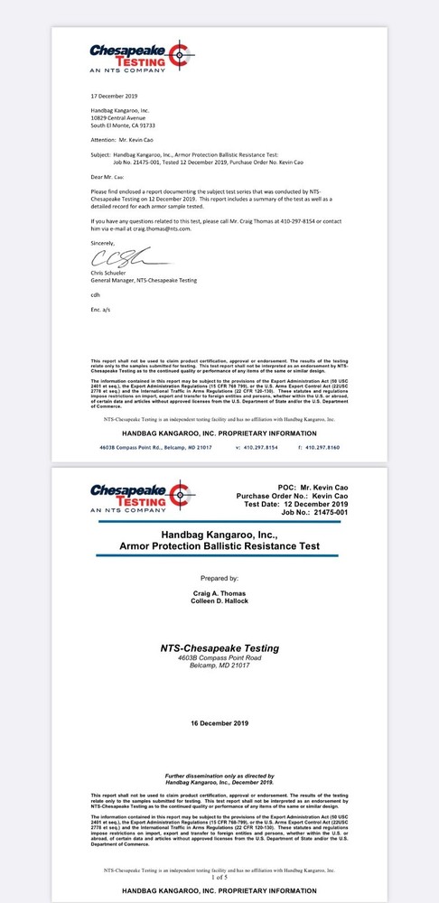 bullet proof-Lightweight with 10 x 12 panel Insert.