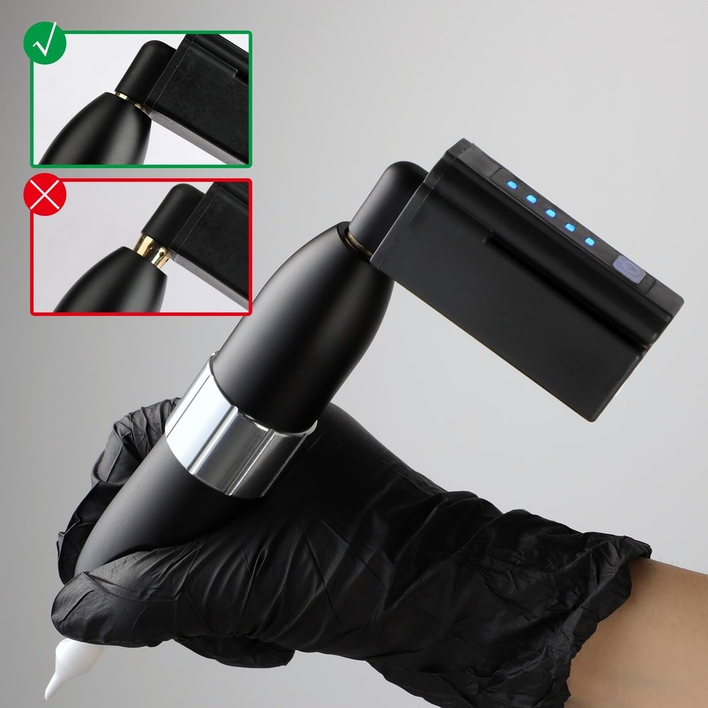 Complete PROFESSIONAL Rotary Pen Tattoo Machine Kit Needles Inks Power Supply