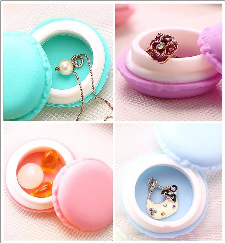 6PCS Macaron Case, Jewelry Box, Mini Storage, Pill Box, Keepsake