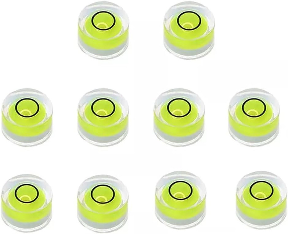 10PCS Precision round Bubble Level Mini Spirit Level DIY Measuring Tool Kit (15X