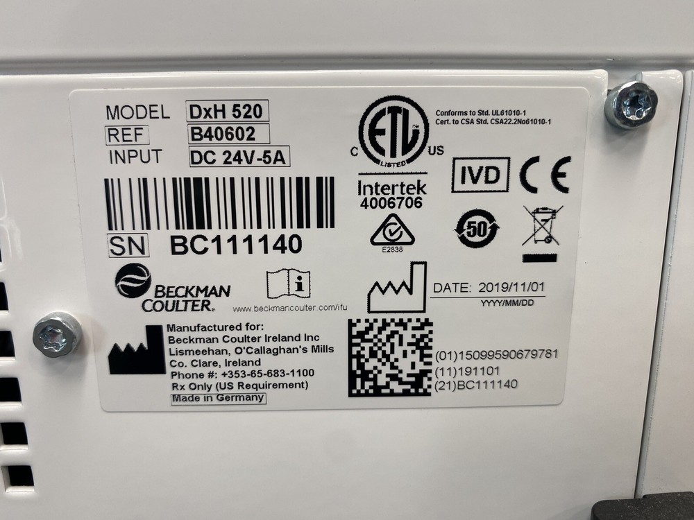 Beckman Coulter DxH 520 Analyzer
