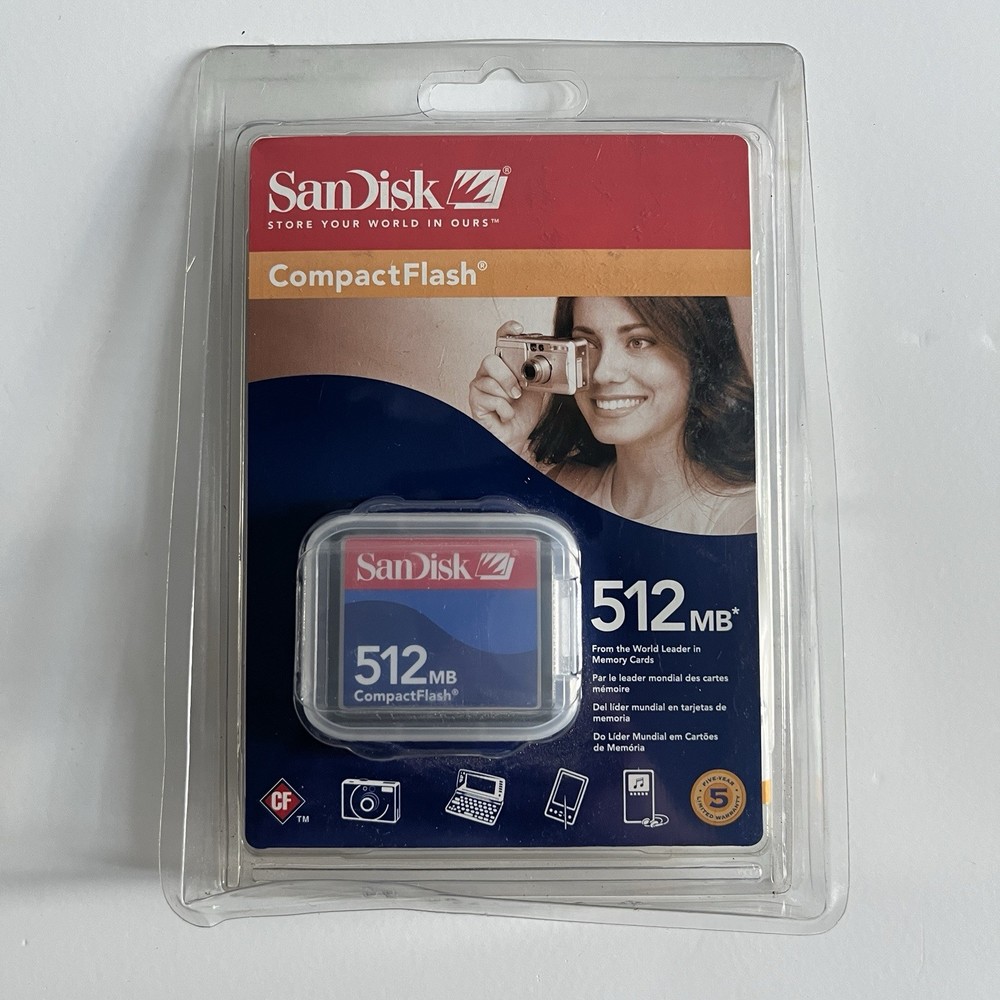 SanDisk 512 MB CompactFlash Memory Card (SDCFB-512-A10)