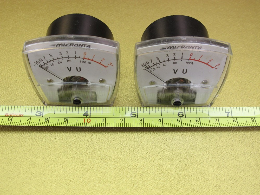 Micronta Audio VU Meter Pair Arched Top NICE!