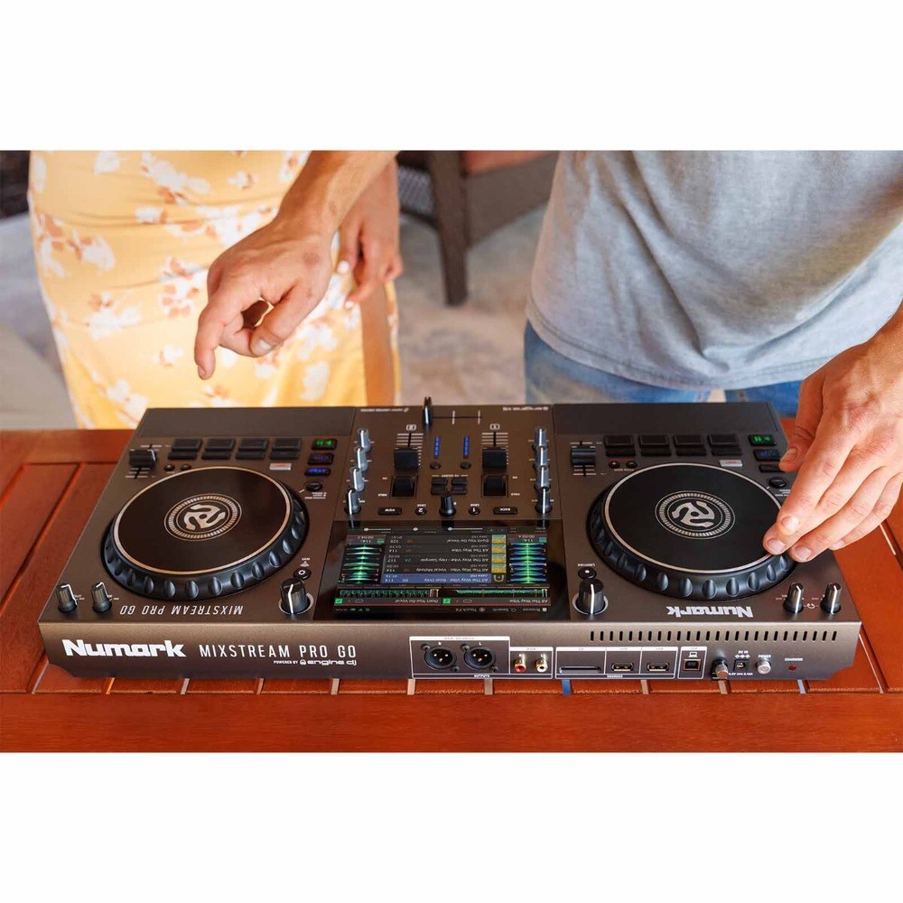 Numark MIXSTREAM PRO GO Battery Powered Streaming DJ Controller w Case