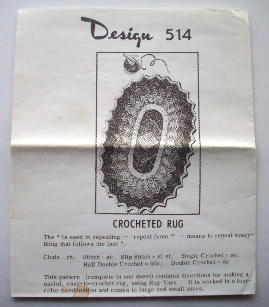 Oval crochet pattern Design 514