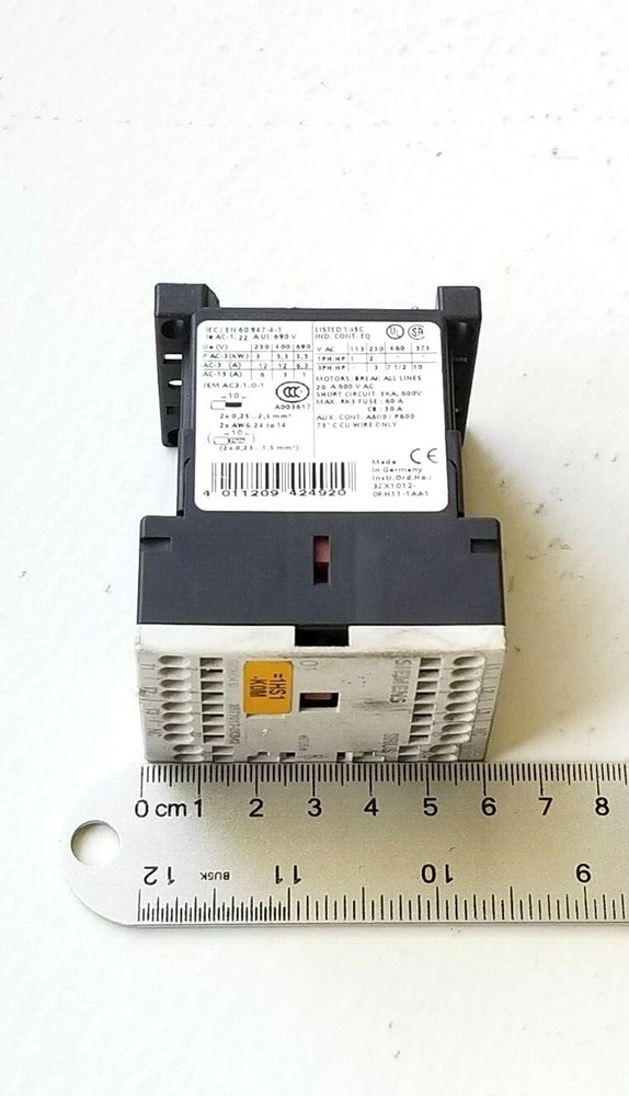 SIEMENS CONTACTOR 3RT1017-2KB42