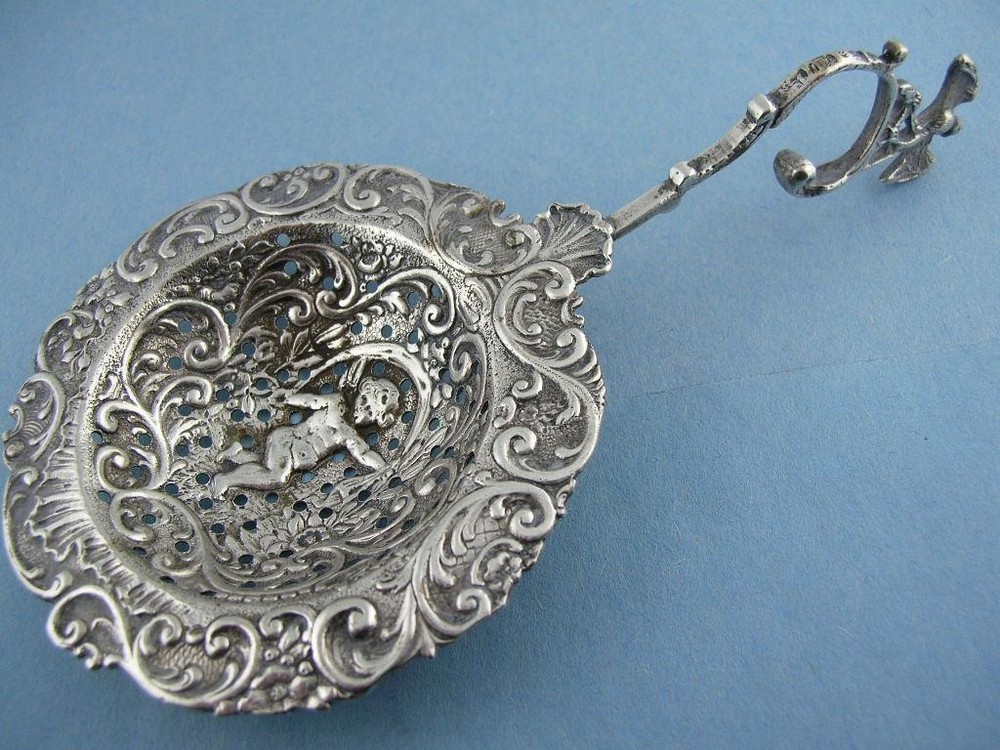 Wonderful 800 Silver Hanau Germany MONKEY SPOON Elaborate