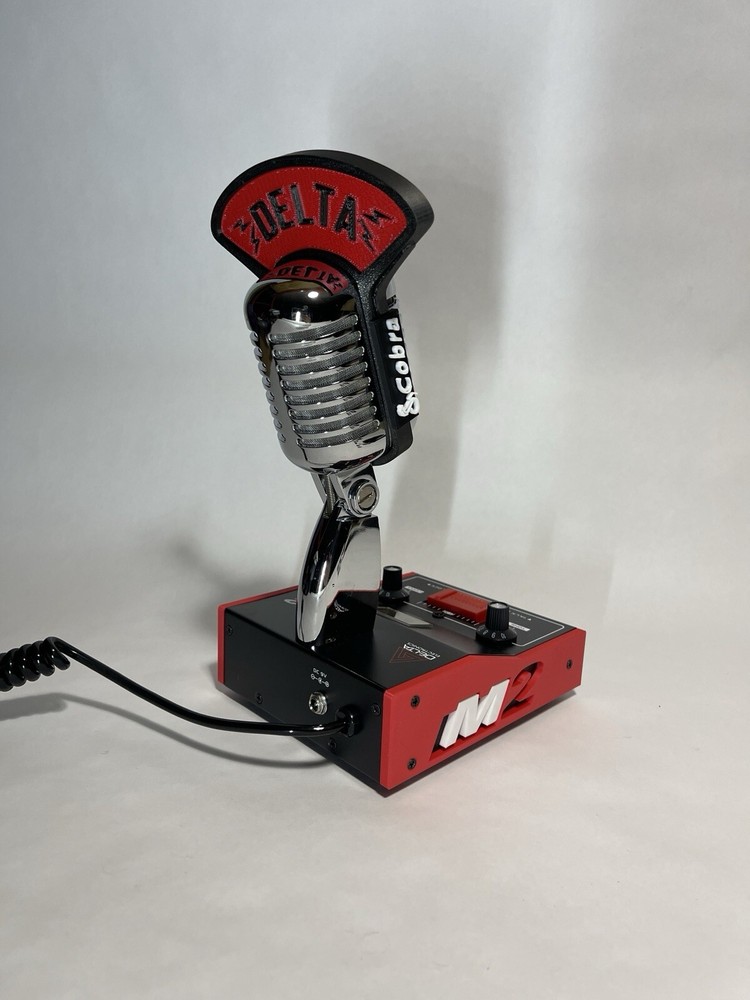 Custom Base Panels (2) RED For DELTA M2 DYNAMIC POWER BASE MICROPHONE CB MIC