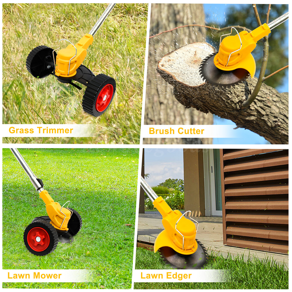 Cordless String Trimmer, Edger WeedWhacker Grass Eater Lawn Cutter w/2* Battery