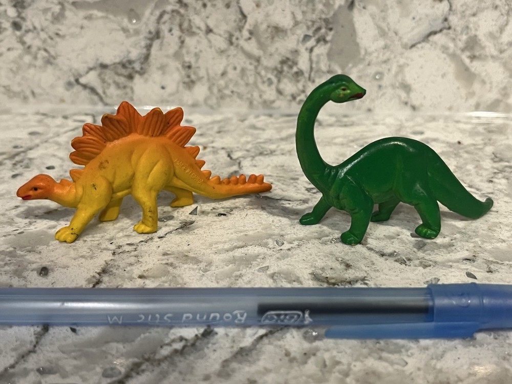 Vintage Brontosaurus & Stegosaurus Figures