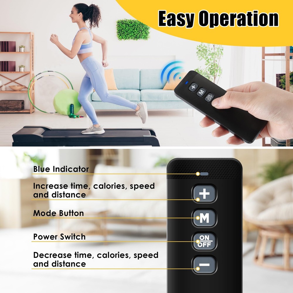Saillong Treadmill Remote Control Replacement, Walking Pad Black
