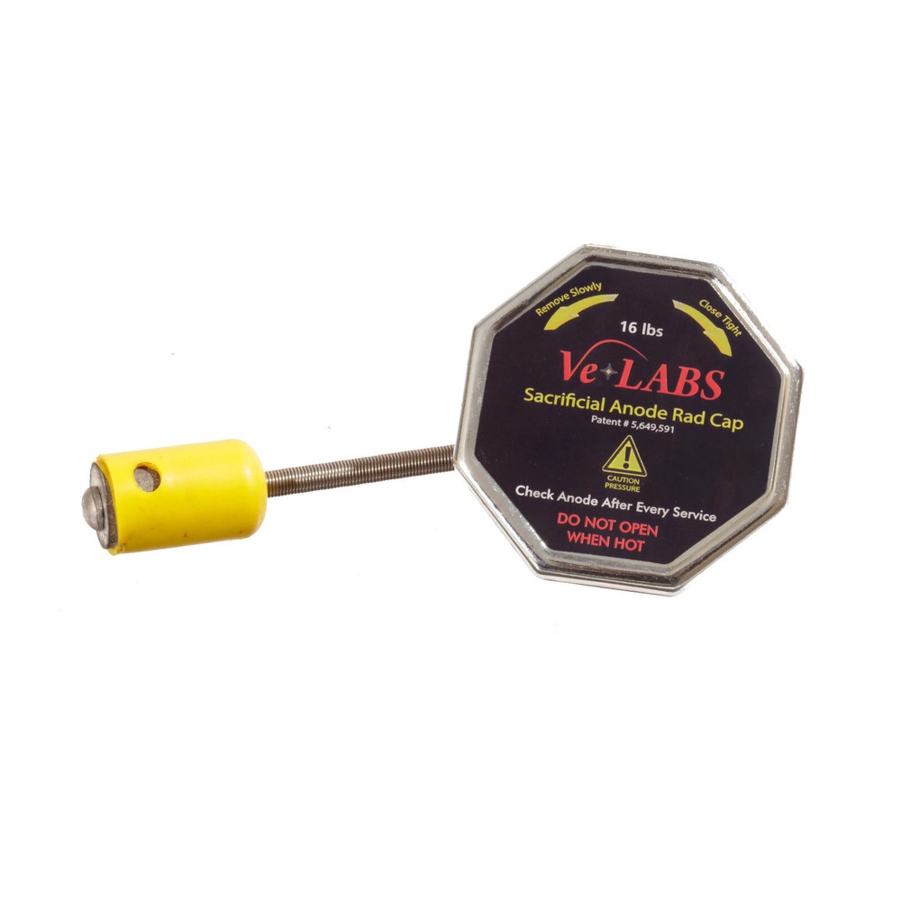 Sacrificial Anode Radiator Cap Stops Electrolysis RC-30 Hexagon VE-LABS RadCap