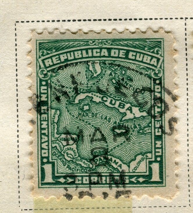 CARRIBEAN ISLAND: 1914 early Map type issue fine used 1c. value