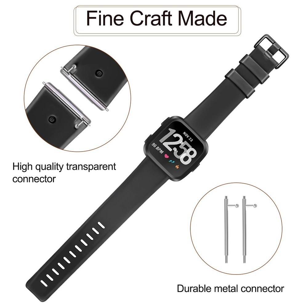 Sports Bands Soft Elastomer MultiColor Strap Compatibl Fitbit Versa 2 Smartwatch