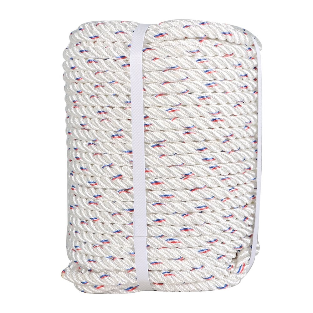 7200Lbs 5/8"×150' Double Braid Polyester Arborist Bull Rope Pulling Rigging Line