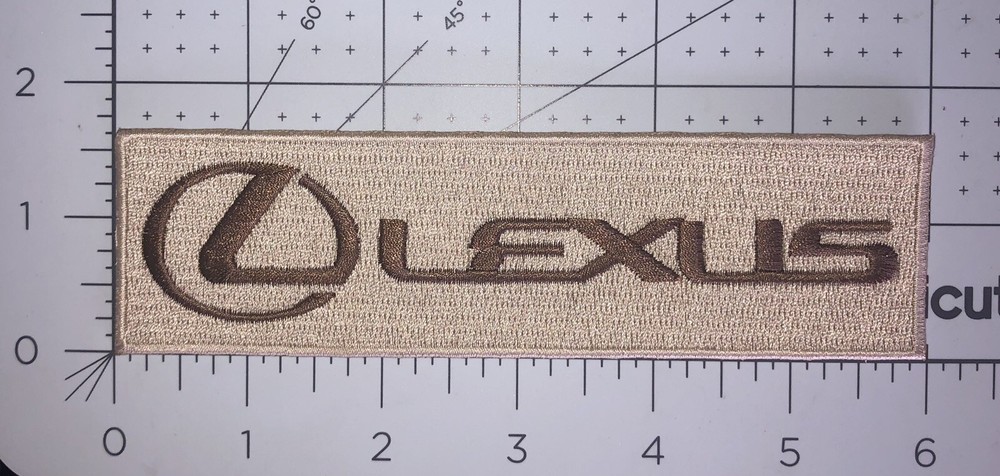 Lexus Embroidered Patch 1.75x6” Brown/Tan
