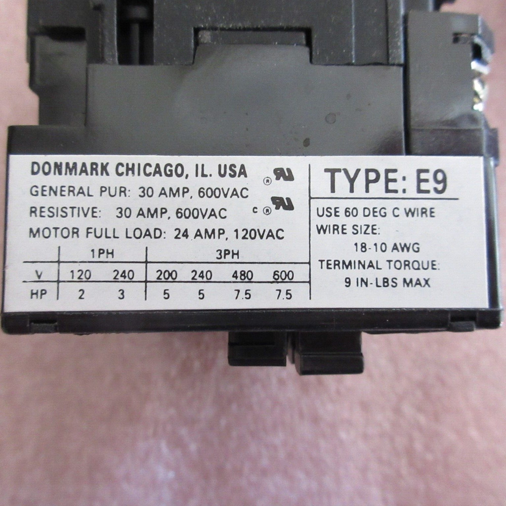 DONMARK E9.01/R-120 CONTACTOR
