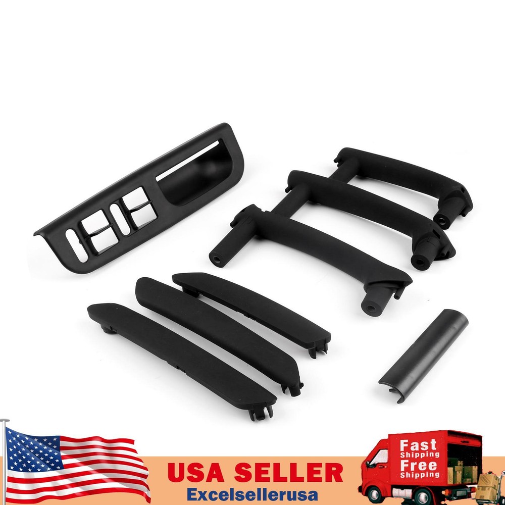 5x Black Interior Door Pull Handle Window Control Panel For VW Passat B5 98-05#