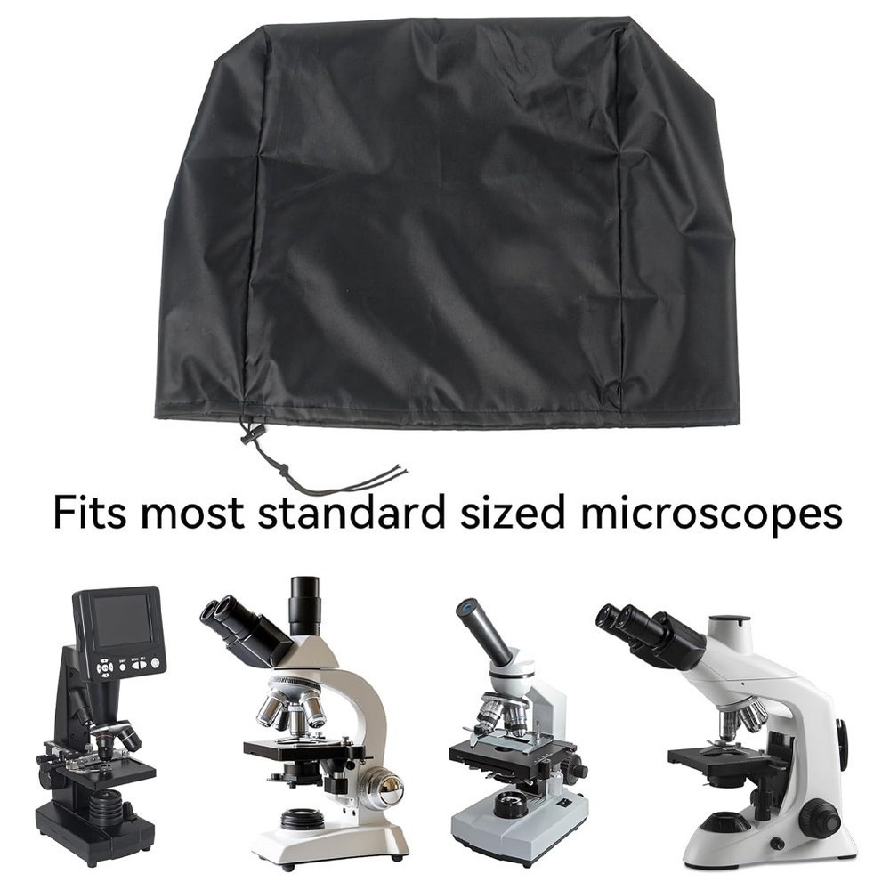 Microscope Dust Cover, Fits Full Size Microscopes, Waterproof & Dustproof, Black