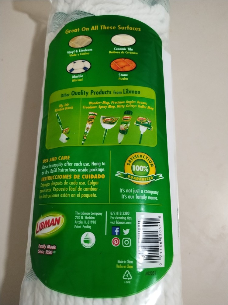 Libman Tornado Mop Refill New in Original Bag