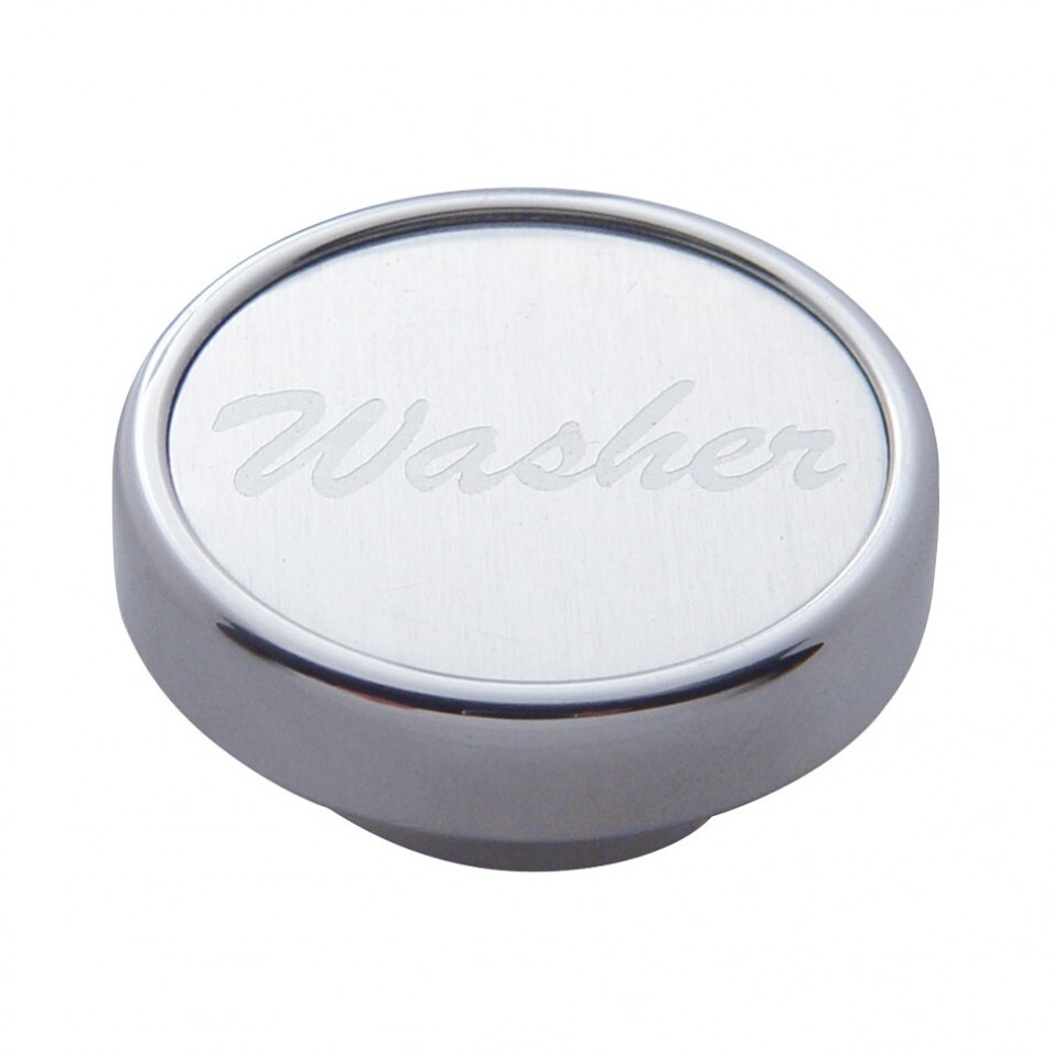 "Washer" Dash Knob - Silver Aluminum Sticker