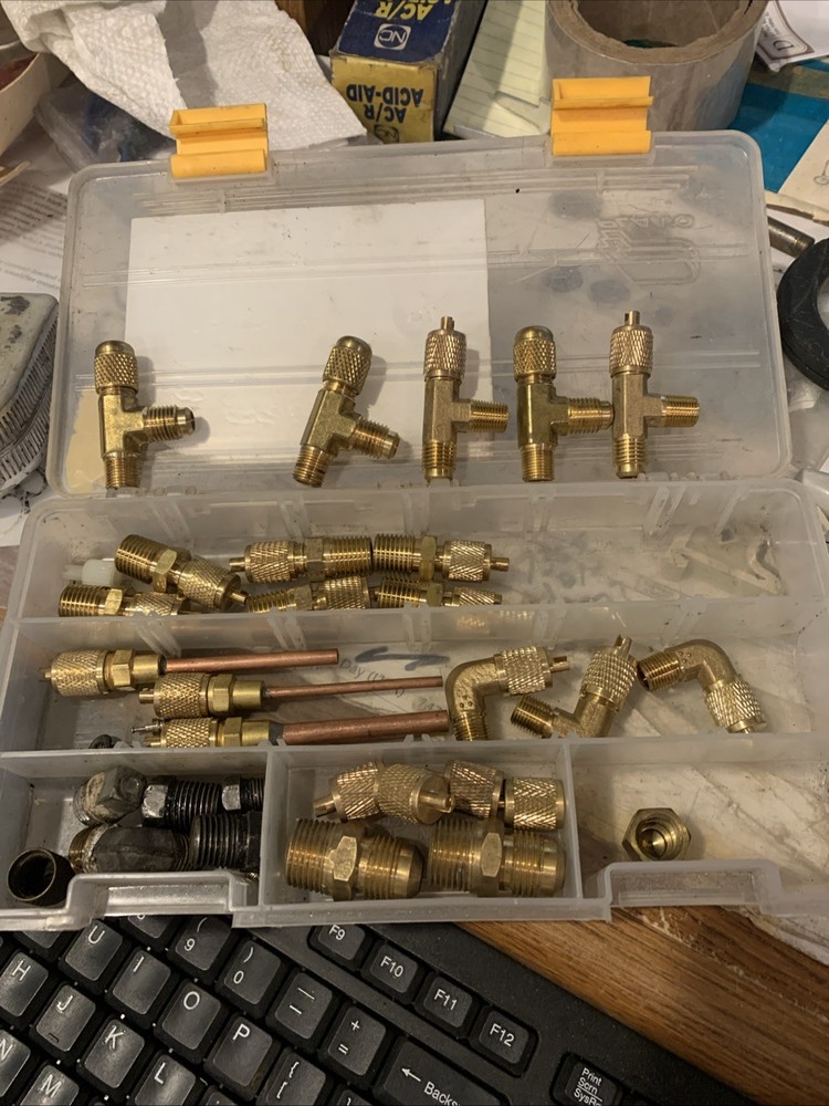 HVAC  Refrigeratoion Service Access Valve Fitting Kit over 19 + items NOS