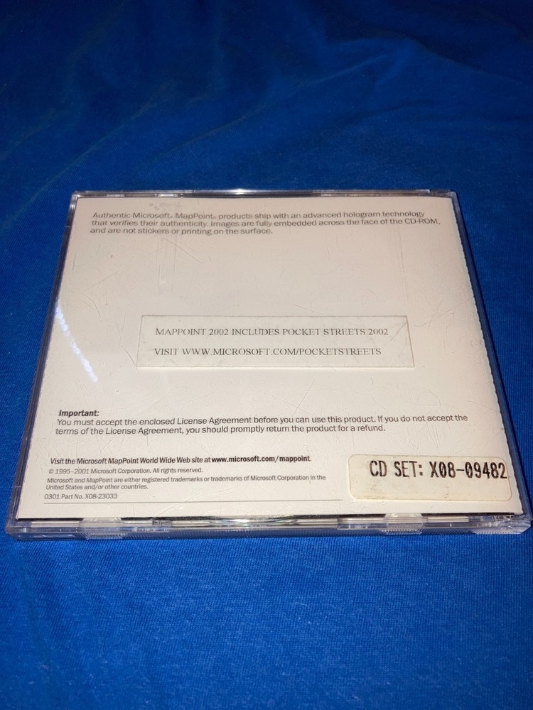 Microsoft MapPoint Version 2002 Office Mapping & Data Visualization Solution